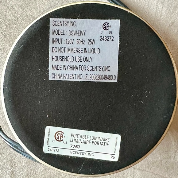 Scentsy English Ivy Wax Warmer Retired Vintage 2010 Dark Green. Tested working - Picture 6 of 12